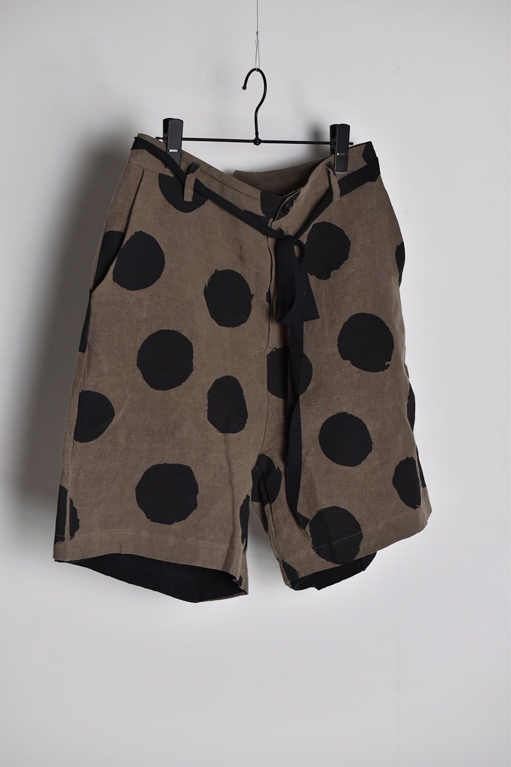 Dots Linen Shorts"Brown,Black"/ドットリネンショーツ"ブラウン,ブラック"