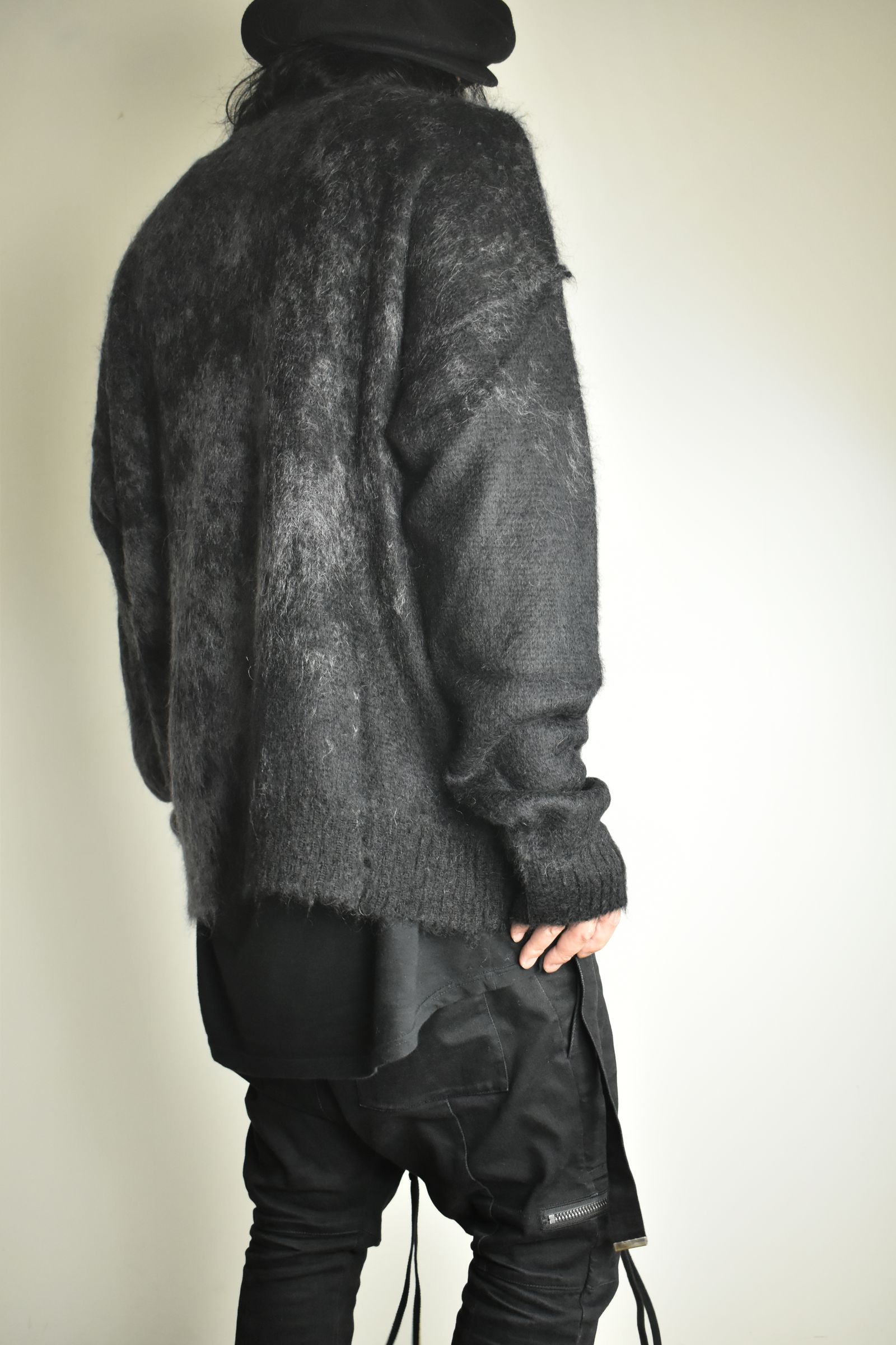 Gradation Mohair Knit Pullover"Black" / グラデーションモヘアニットプルオーバー"ブラック"