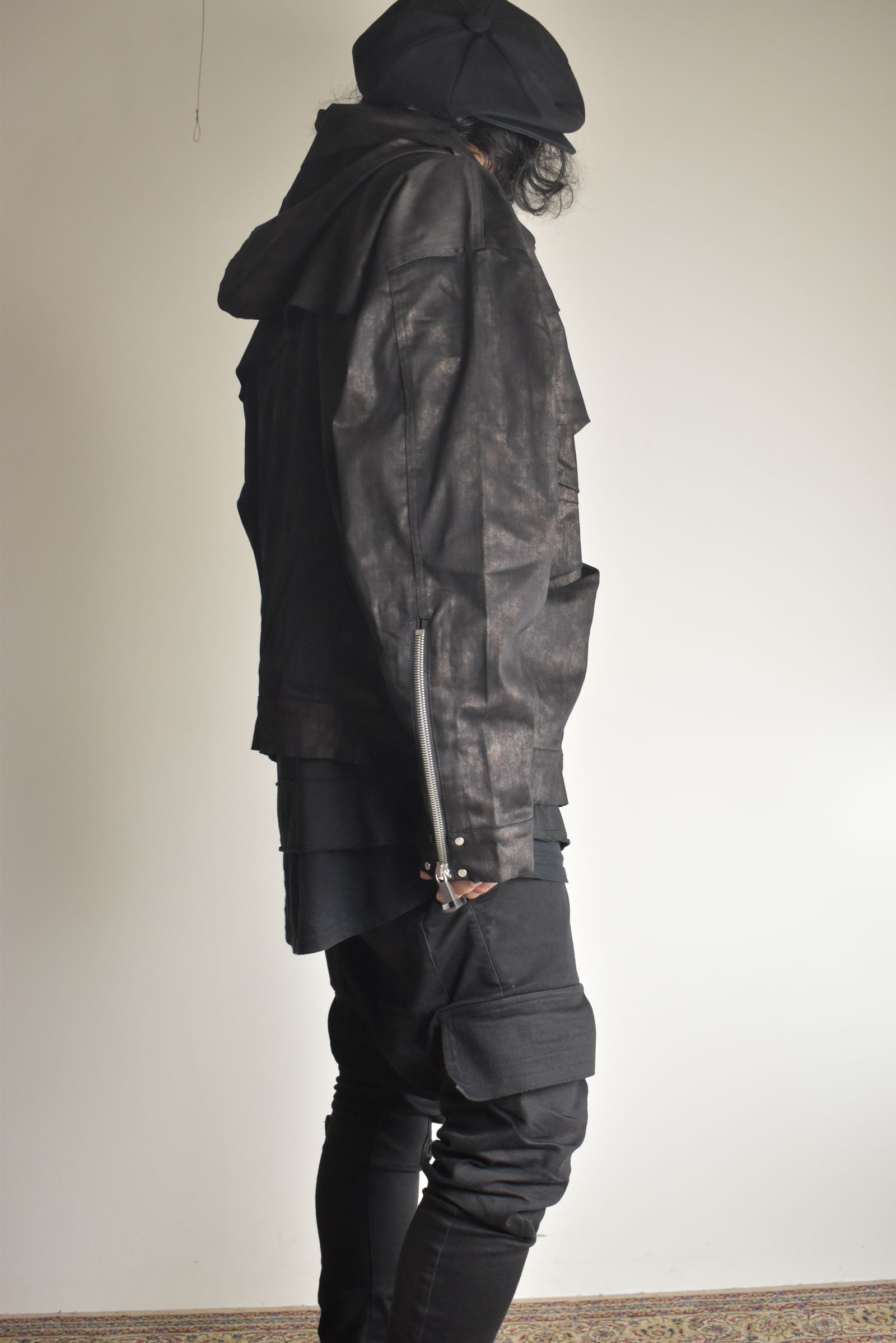 Metal Steam Camouflage Hooded Blouson"Black × Brown" / メタルスチームカモフラージュ フーデッドブルゾン"ブラック×ブラウン"