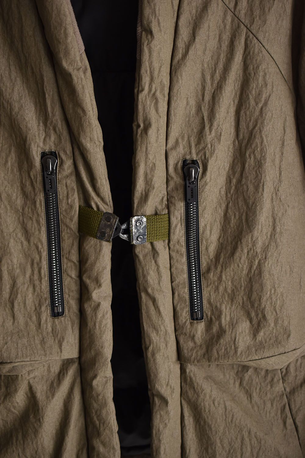N/C Damp down Bomber jacket"Khaki" / ダンプダウンボンバージャケット"カーキ"
