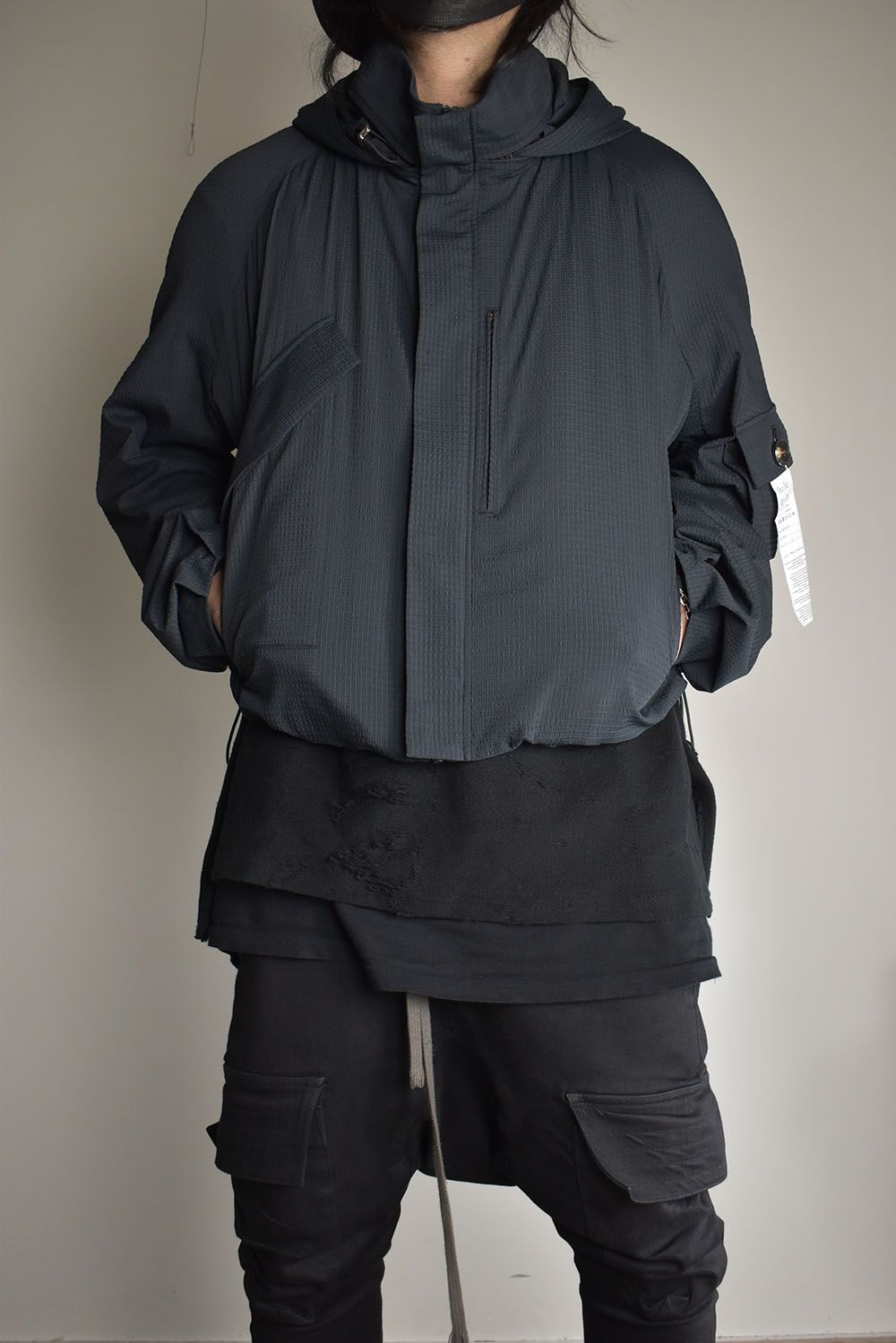 Cropped Hood Blouson"Black" / クロップドフードブルゾン"ブラック"