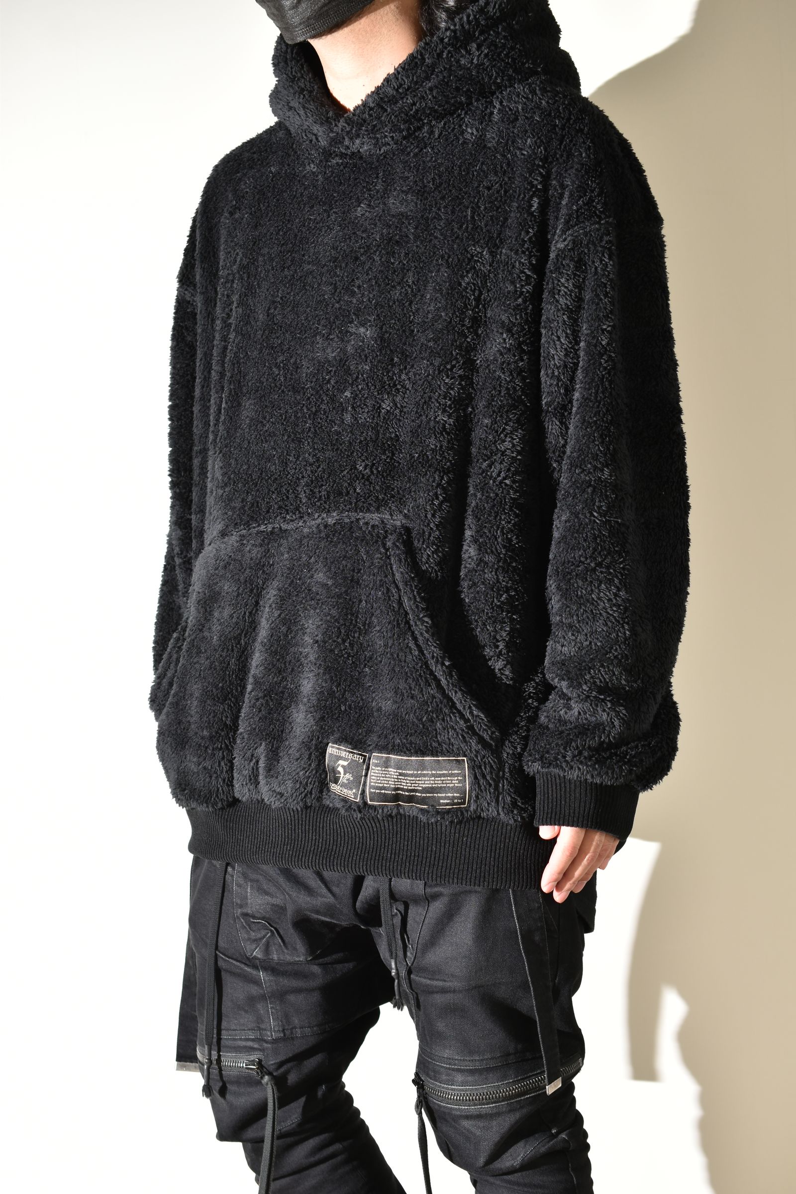 Fleece Big Hoodie "Black" / フリースビッグフーディ "ブラック"