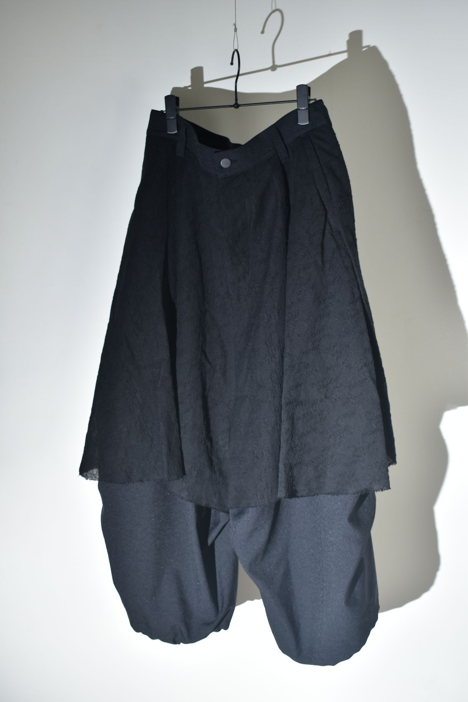 Layerd Wide Sarrouel"Black" /  レイヤードワイドサルエル"ブラック"