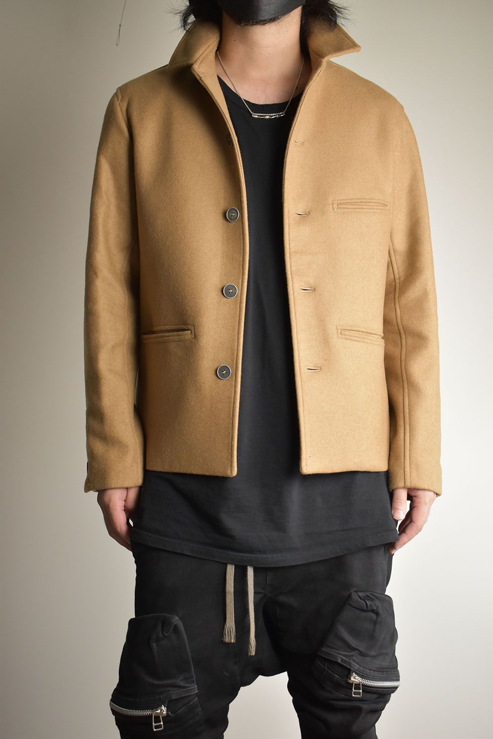 Wool Cashmere Work Jacket"Camel" / ウールカシミアワークジャケット"キャメル"