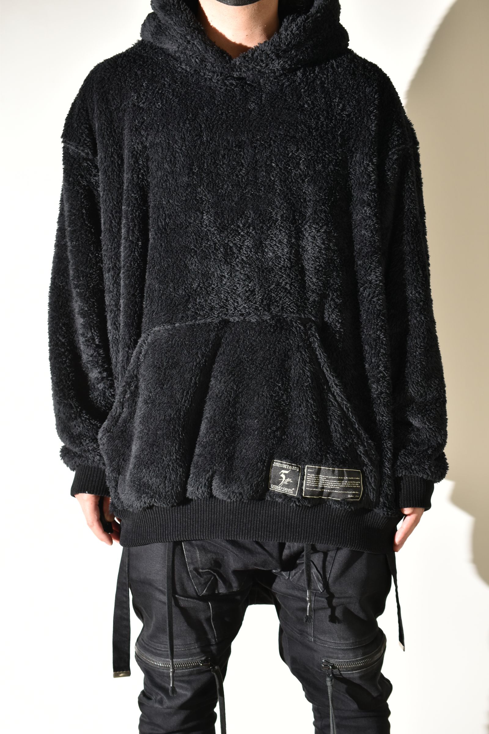 Fleece Big Hoodie "Black" / フリースビッグフーディ "ブラック"