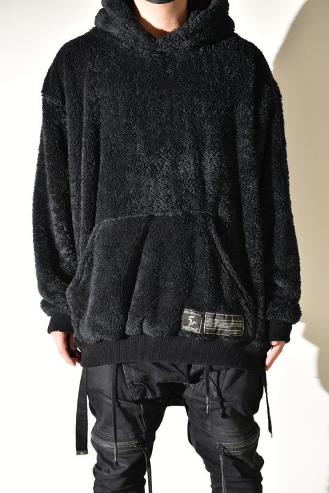 Fleece Big Hoodie "Black" / フリースビッグフーディ "ブラック"