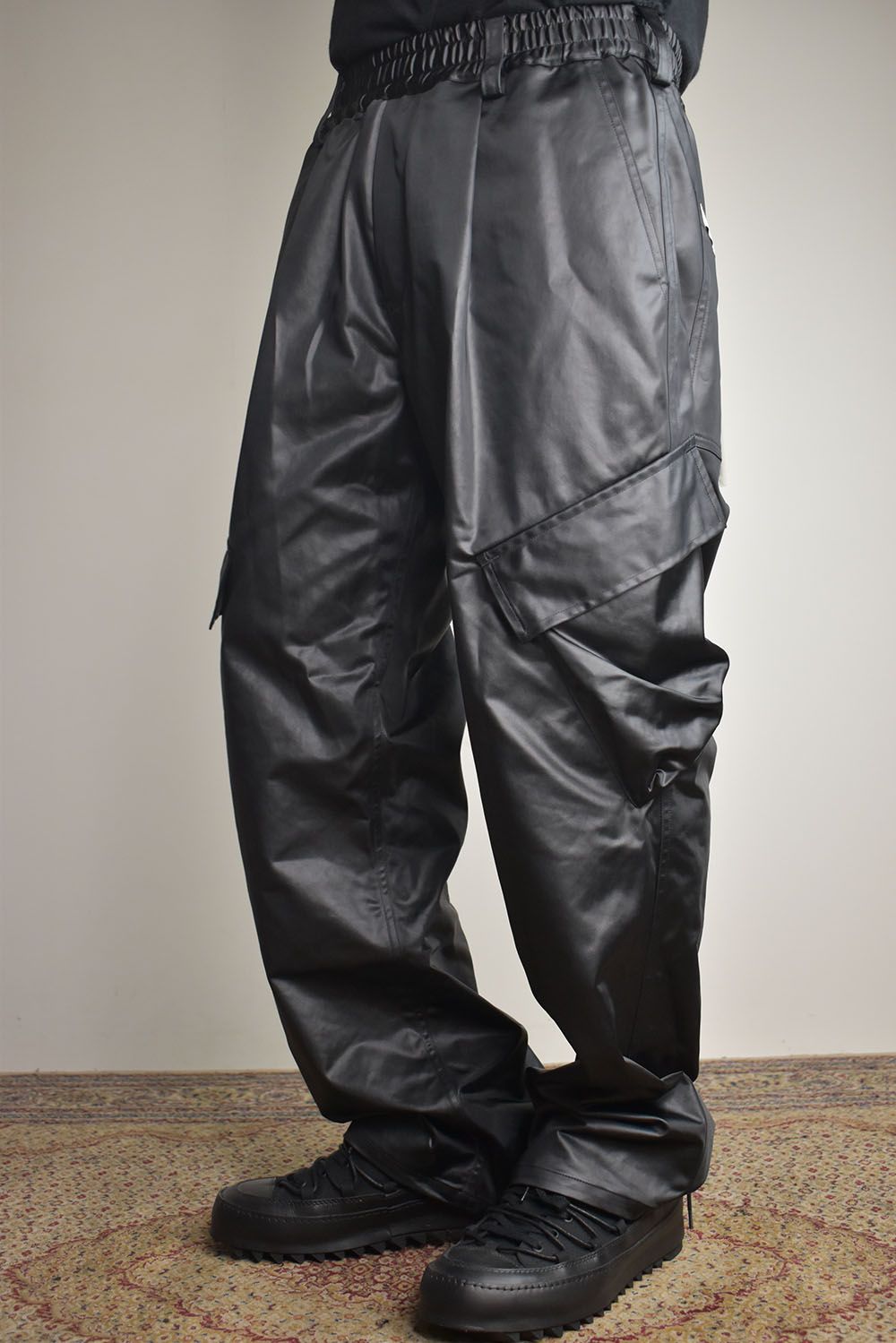 Heavy Satin Cargo Pants"Black" / ヘビーサテンカーゴパンツ"ブラック"