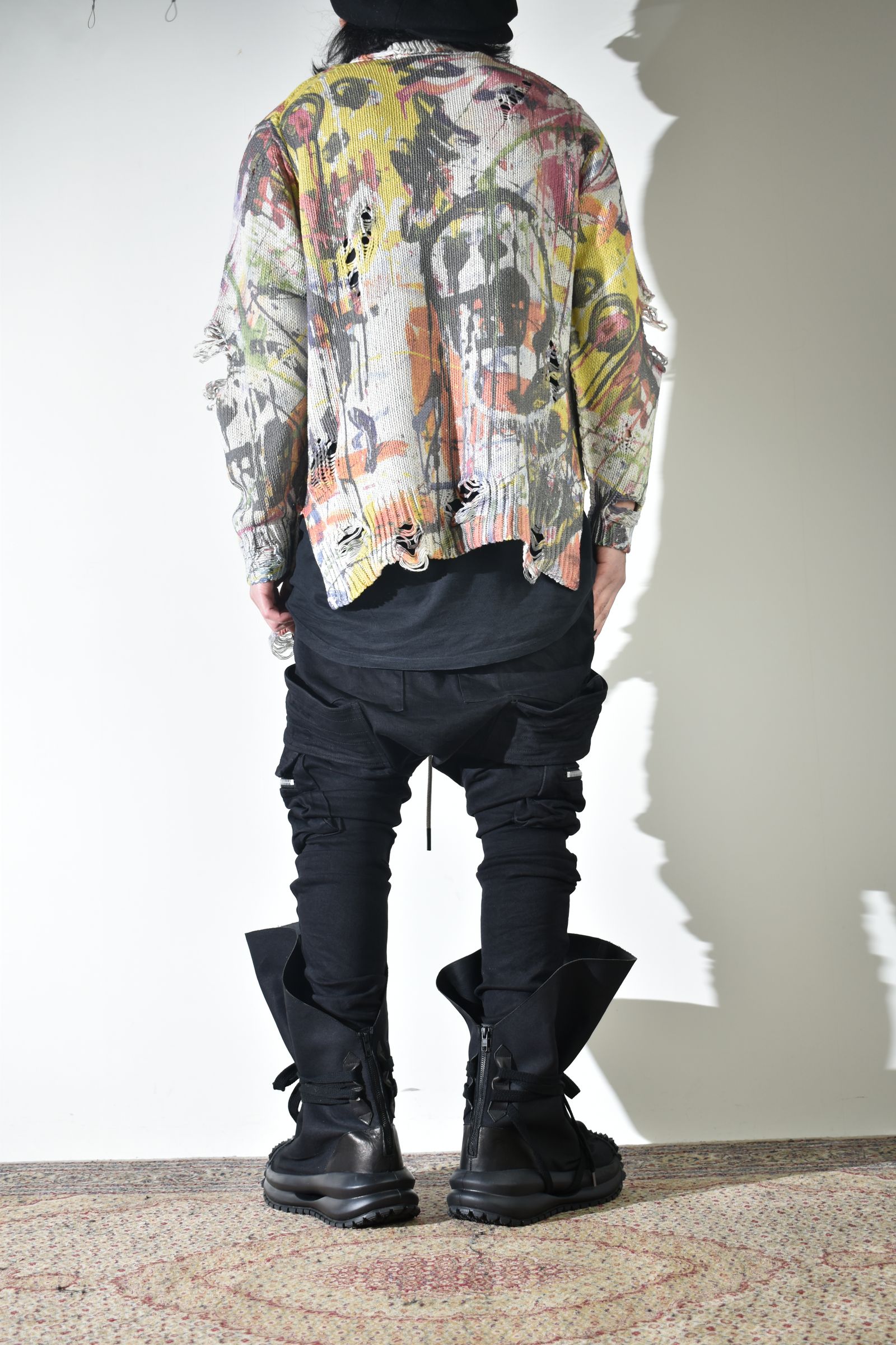 サルエルスキニーも合うサックブーツ