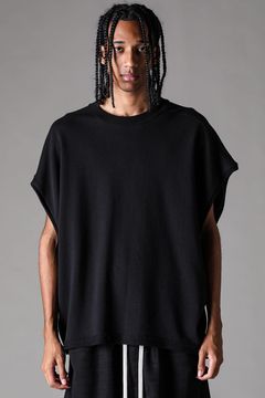 《2027SS先行予約》Lightweight French Terry Over Sized Tank"Black" / ミニ裏毛オーバーサイズタンク"ブラック"