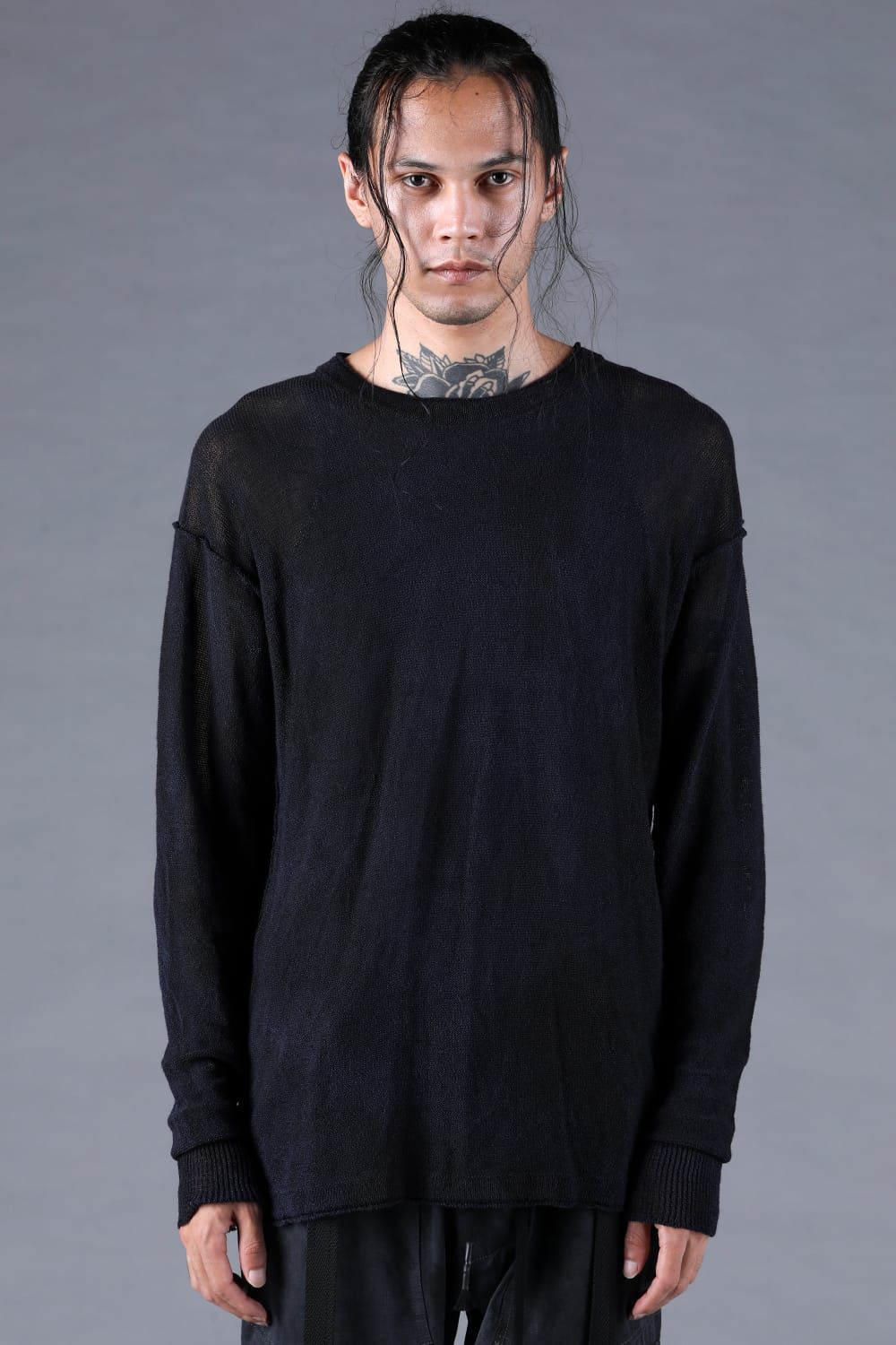 7G Paper Yarn Knit Pullover"Navy" / 7Gペーパーヤーンニットプルオーバー"ネイビー"