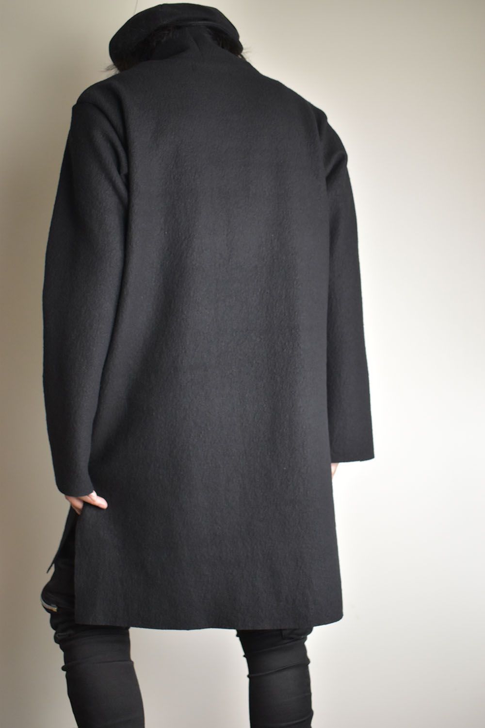 High Neck Long Pullover"Black"/ ハイネックロングプルオーバー"ブラック"