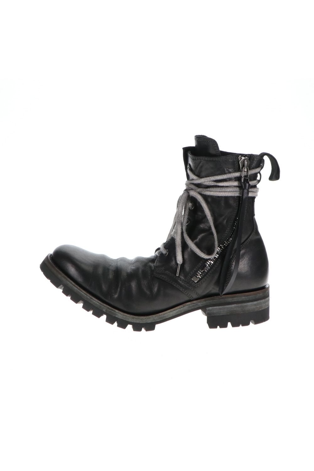 Horse Leather Lace Up Combat Boots"Black"/ホースレザーレースアップコンバットブーツ"ブラック"