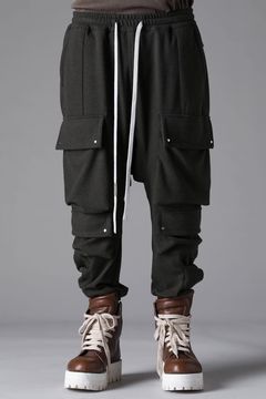 《2026AW先行予約》Knit Jersey Military Sarrouel Easy Pants"Black / Khaki" / ニットジャージーミリタリーサルエルイージーパンツ"ブラック / カーキ"