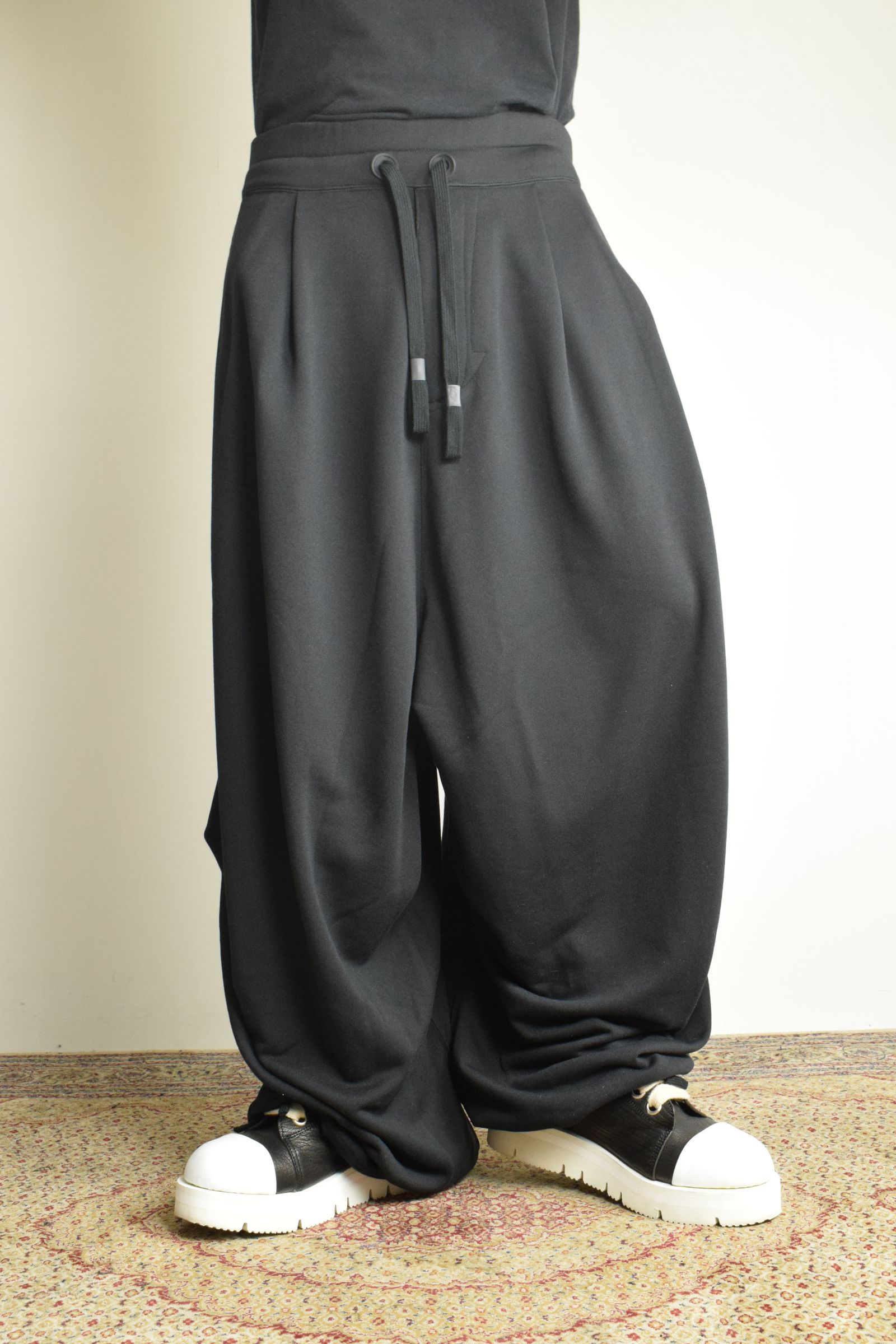 Sarouel Wide Sweat Pants"Black" / サルエルワイドスウェットパンツ"ブラック"