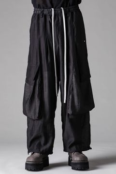 《2027SS先行予約》Cargo Tuck Wide Pants"Black " / カーゴタックワイドパンツ"ブラック"