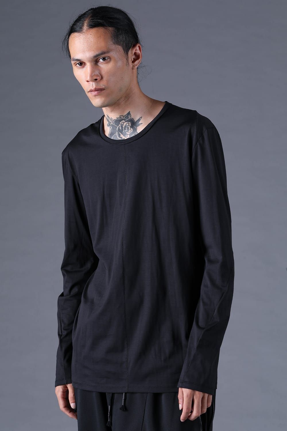 《2027SS先行予約分》100/3 Cotton L/ST T-Shirt"Black" / 100/3天竺ロングスリーブTee"ブラック"