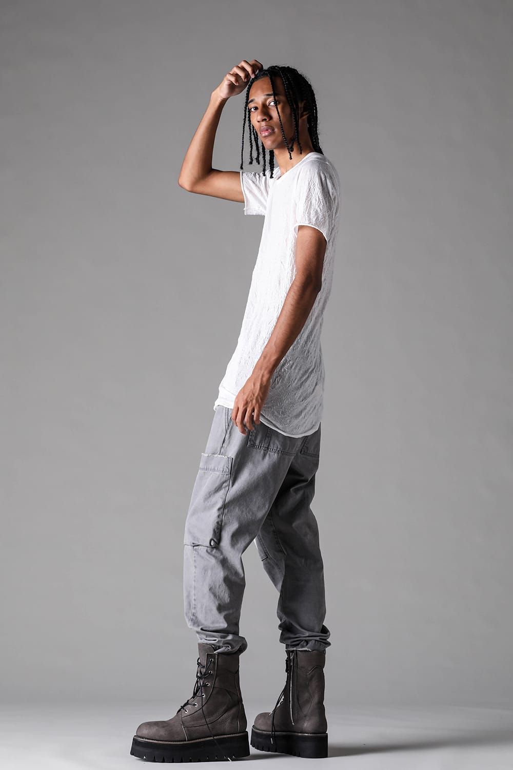 《2027SS先行予約》Cargo Long Tapered Pants "Vintage Black / Dust Grey / Dusty Olive" / カーゴロングテーパードパンツ "ヴィンテージブラック /ダストグレー /ダスティオリーブ"