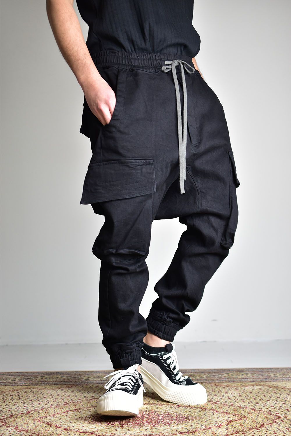 Sarouel Denim Pants"Black"/サルエルデニムパンツ"ブラック"