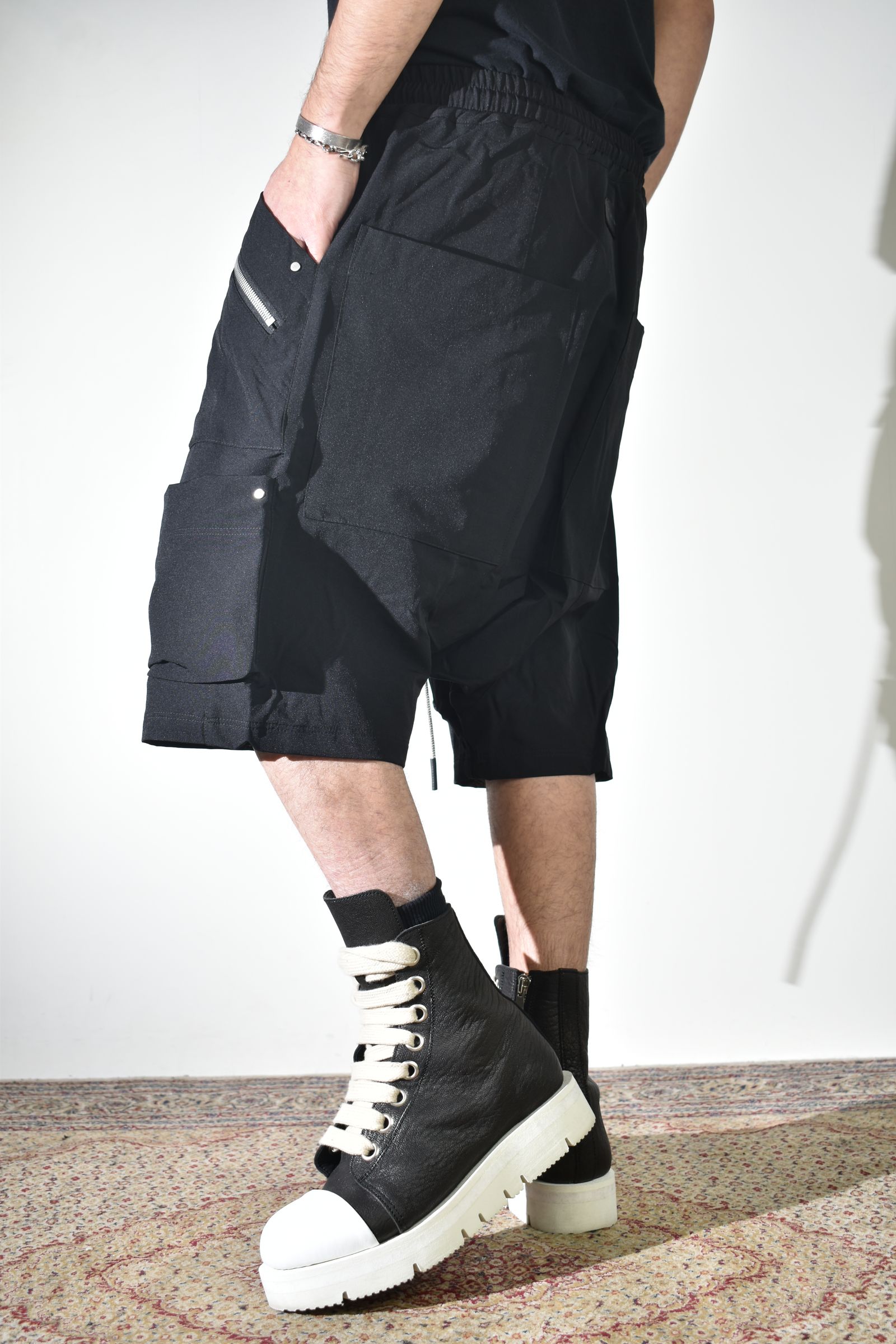 Stretch Nylon Cargo Shorts"Black" / ストレッチナイロンカーゴショーツ"ブラック"