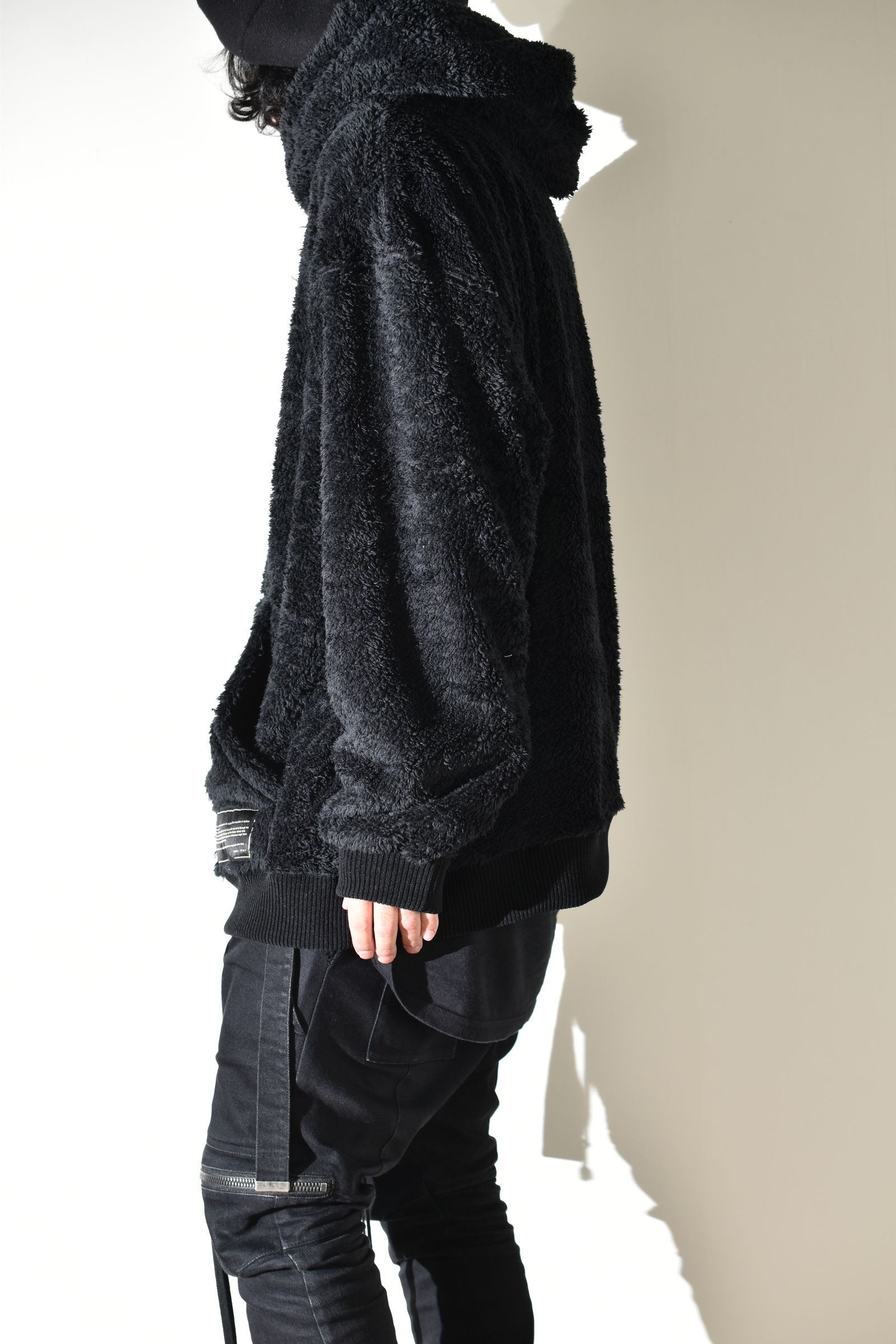 Fleece Big Hoodie "Black" / フリースビッグフーディ "ブラック"