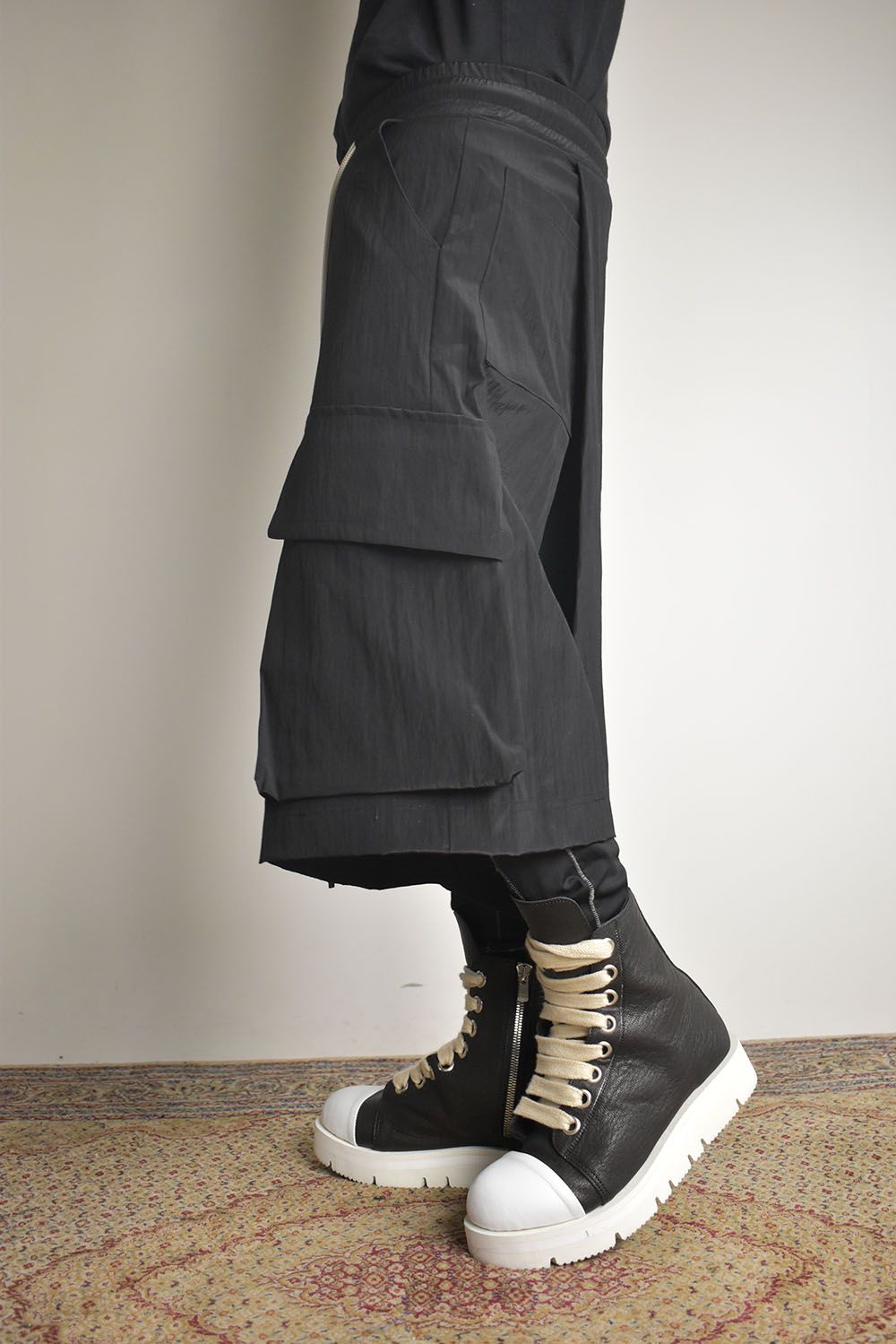 Skirt Shorts"Black / Cream" /スカートショーツ"ブラック/クリーム"