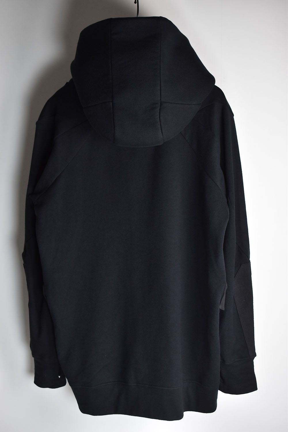 Dimple Cotton Ripstop Hooded Jacket"Black"/無撚糸裏毛×ディンプルコットンリップストップフーデッドジャケット"ブラック"
