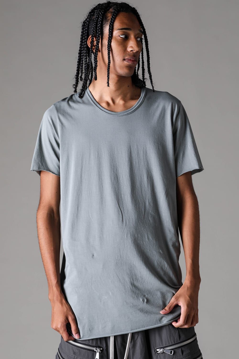 《2027SS先行予約》Albini Airy Crew Neck Tee"Black / Sage Green / Brown / L.Grey / White" /  アルビニエアリークルーネックTee"ブラック /セージグリーン /ブラウン /ライトグレー/ホワイト"
