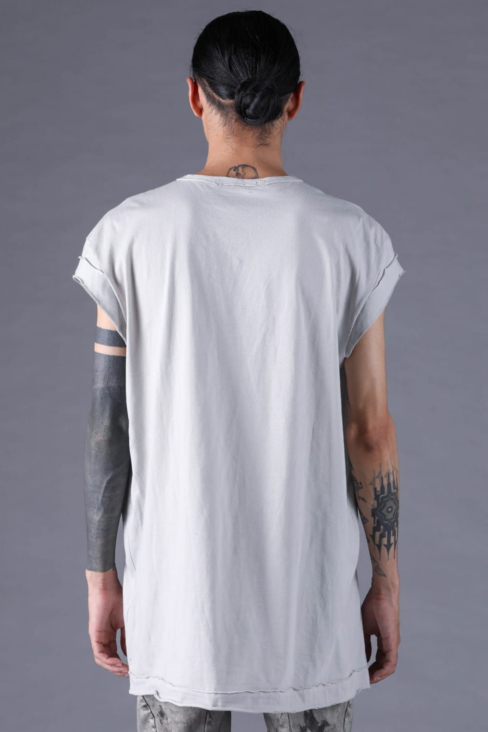《2027SS先行予約分》30/- Cotton Cap Sleeves T-Shirt "Black / Grey / Charcoal" / 30/-天竺キャップスリーブTシャツ "ブラック / グレー /チャコール"