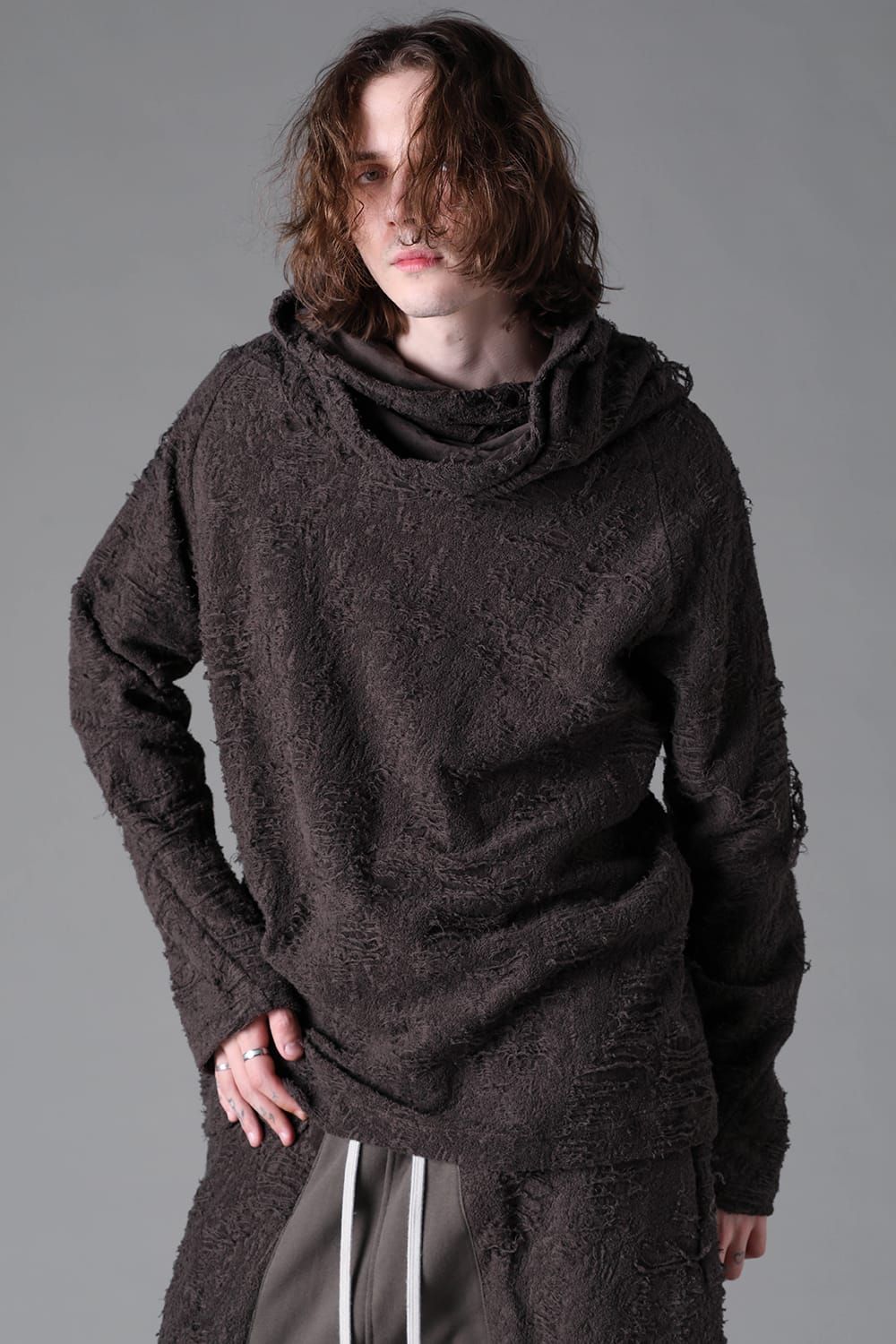 《2026AW先行予約》Twisted Hoodie Pullover"Khaki" / ツイストフーディプルオーバー"カーキ"