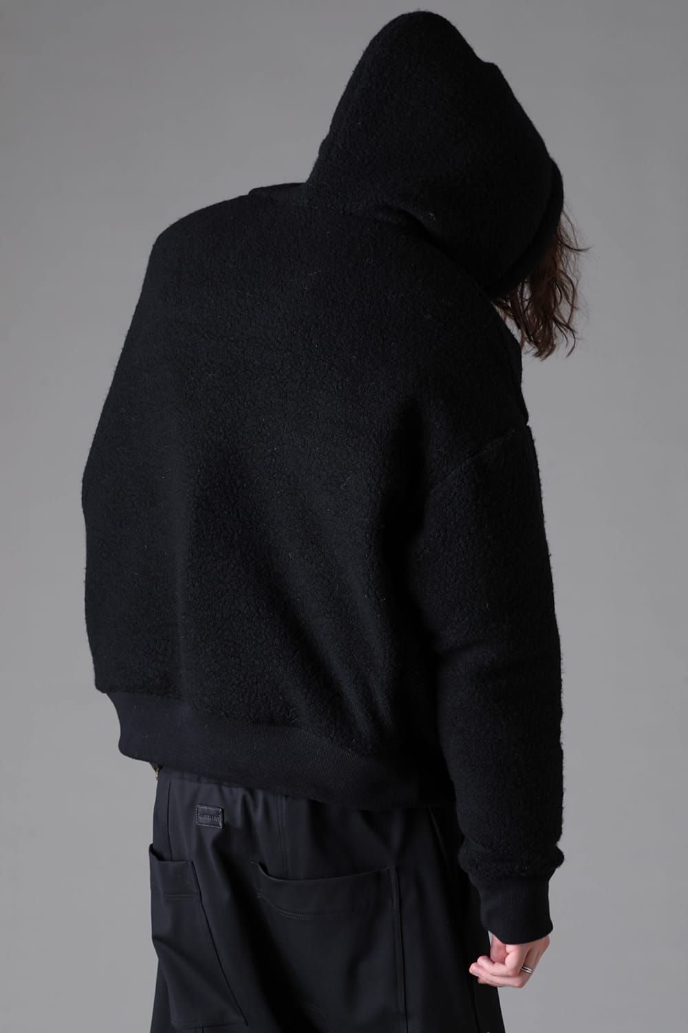《2026AW先行予約》Sheep Pile Knit Padded Hoodie"Black / Khaki" / シープパイルニットパデッドフーディ"ブラック / カーキ"