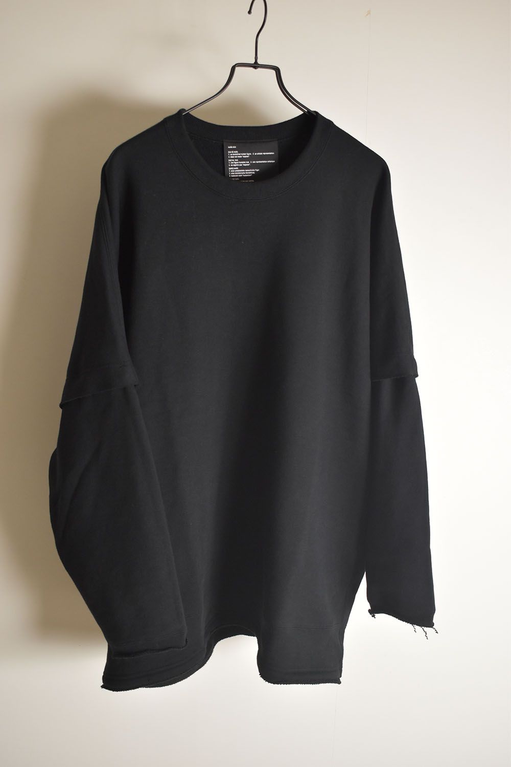 Sweat Oversize Pullover"Black" / スウェットオーバープルオーバー"ブラック"