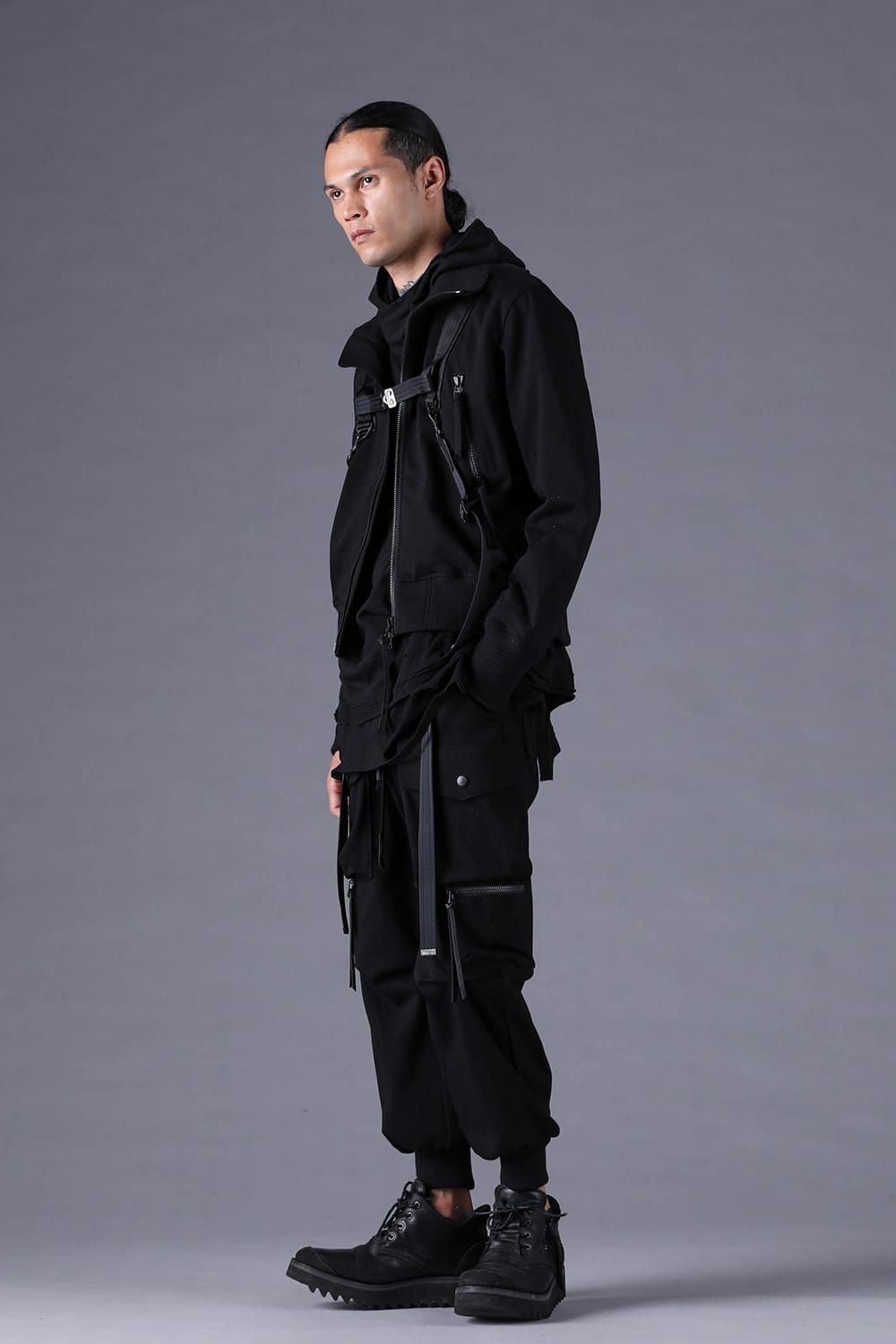 《2027SS先行予約分》Dry Jersey Harness Belt Blouson"Black" / ドライジャージハーネスベルトブルゾン"ブラック"