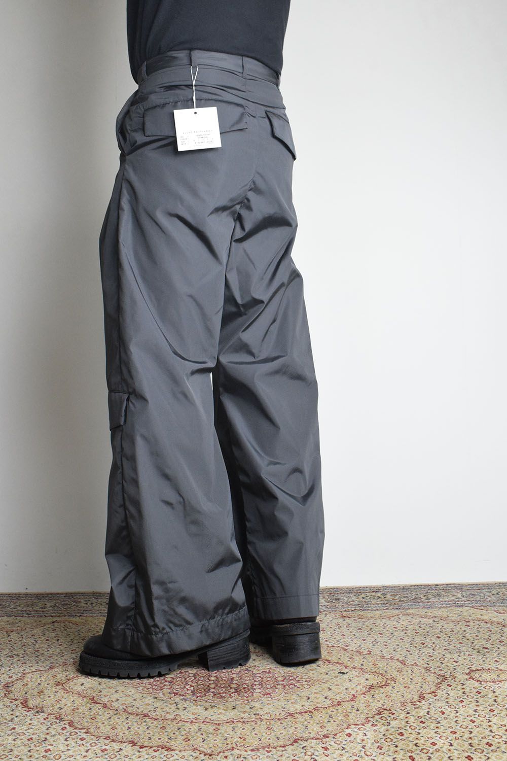 Shingle Flap Baggy Trousers "Charcoal" / シンフラップバギートラウザー"チャコール"