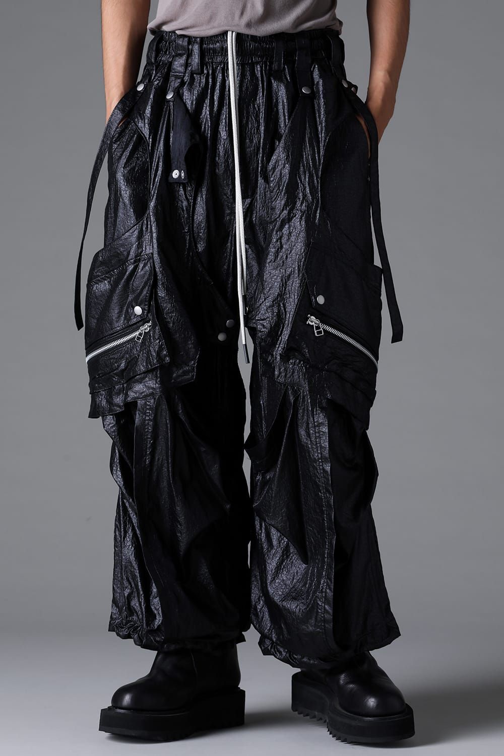 《2026SS先行予約》Parachute Cargo Wide Pants"Black" / パラシュートカーゴワイドパンツ"ブラック"