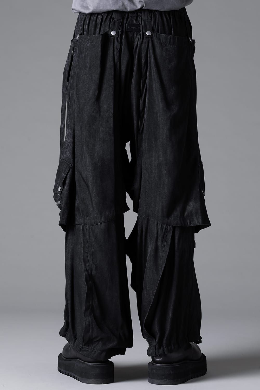 《2026SS先行予約》Parachute Cargo Wide Pants"Black / Uneven D.Grey / Uneven Grey" / パラシュートカーゴワイドパンツ"ブラック/アンイーブンダークグレー/アンイーブングレー"