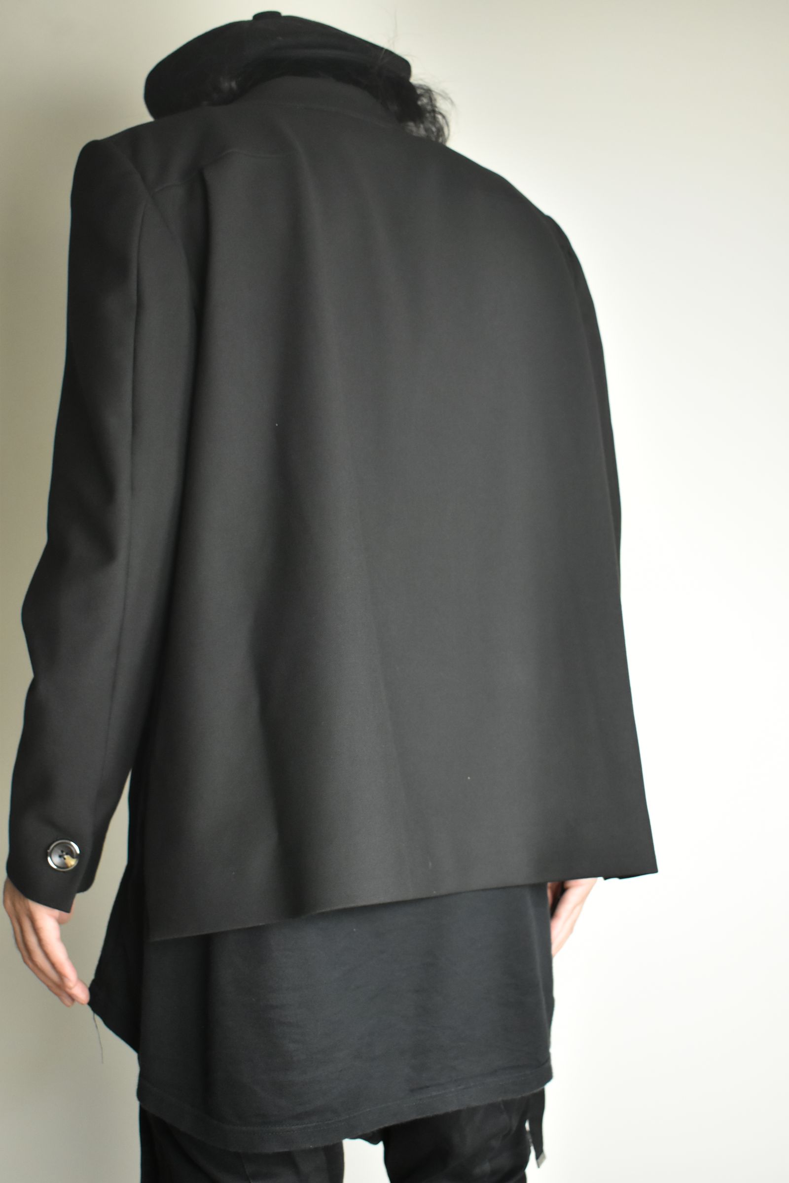 Notch Lapel Double Breasted Tailored Jacket "Black" / ノッチドラペルダブルブレストテーラードジャケット"ブラック"