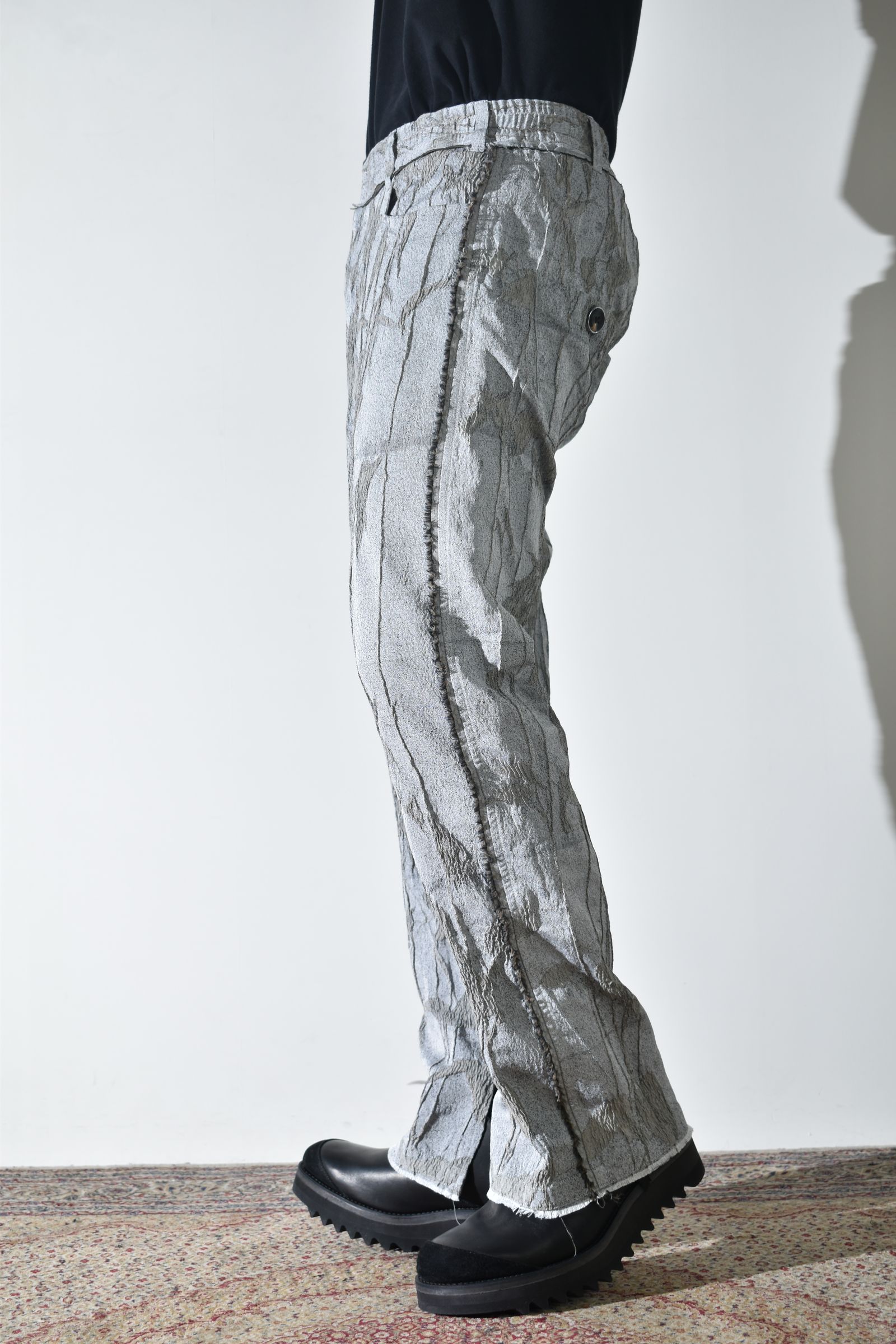 Semi Flared Pants "Ivy×Concrete" / セミフレアパンツ"アイボリー×コンクリート"