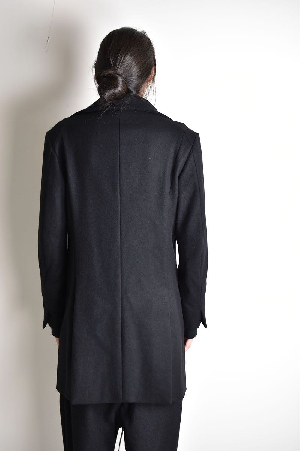 Melton High Neck Coat"Black"/メルトンハイネックコート"ブラック"