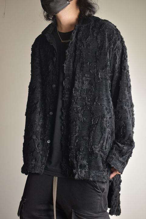 Jacguard Long Shirts"Black"/ジャガードロングシャツ"ブラック"