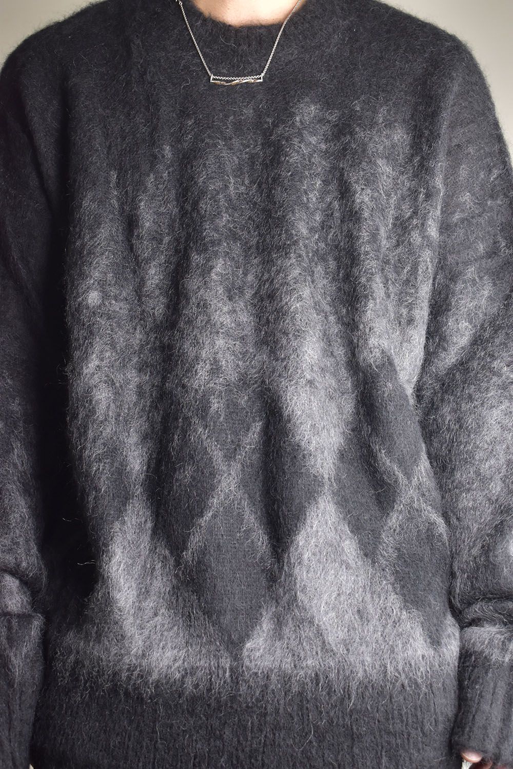 Mohair Alpaca Knit Pullover"Black Grap" / モヘアアルパカニットプルオーバー"ブラックグレープ"