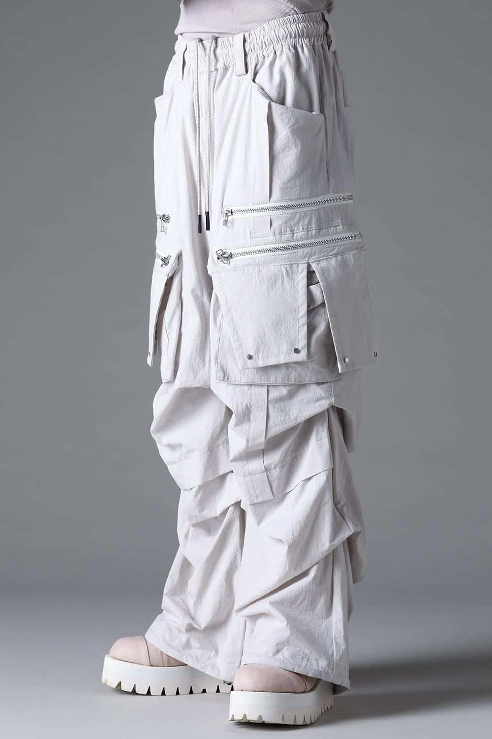 《2026SS先行予約》Cargo Tuck Wide Pants"Black / White /Stone" / カーゴタックワイドパンツ"ブラック/ホワイト/ストーン"