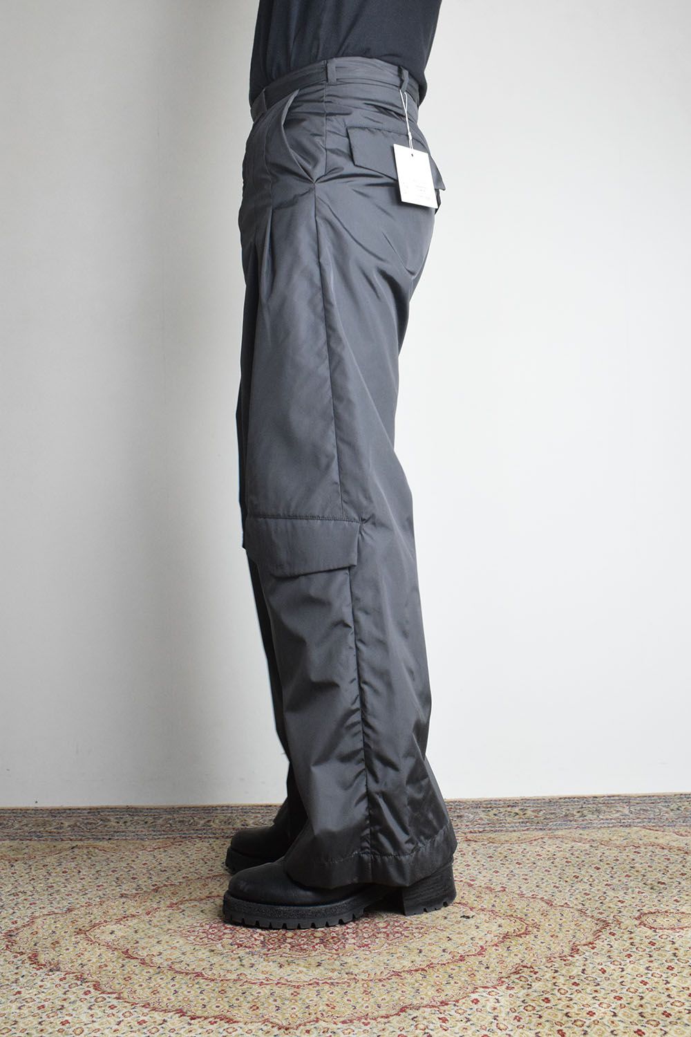 Shingle Flap Baggy Trousers "Charcoal" / シンフラップバギートラウザー"チャコール"