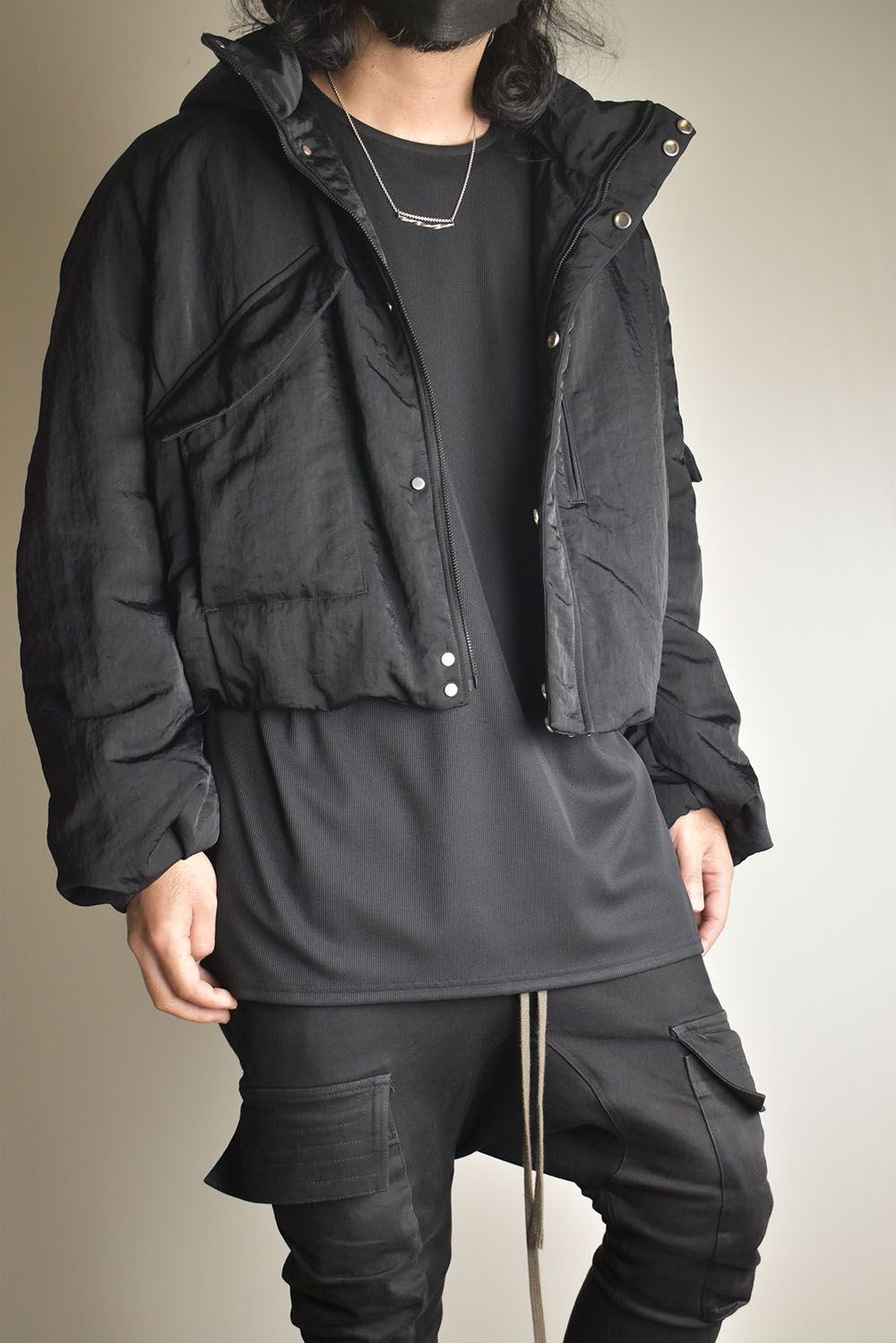 Padding Short Blouson"Black" / パディングショートブルゾン"ブラック"