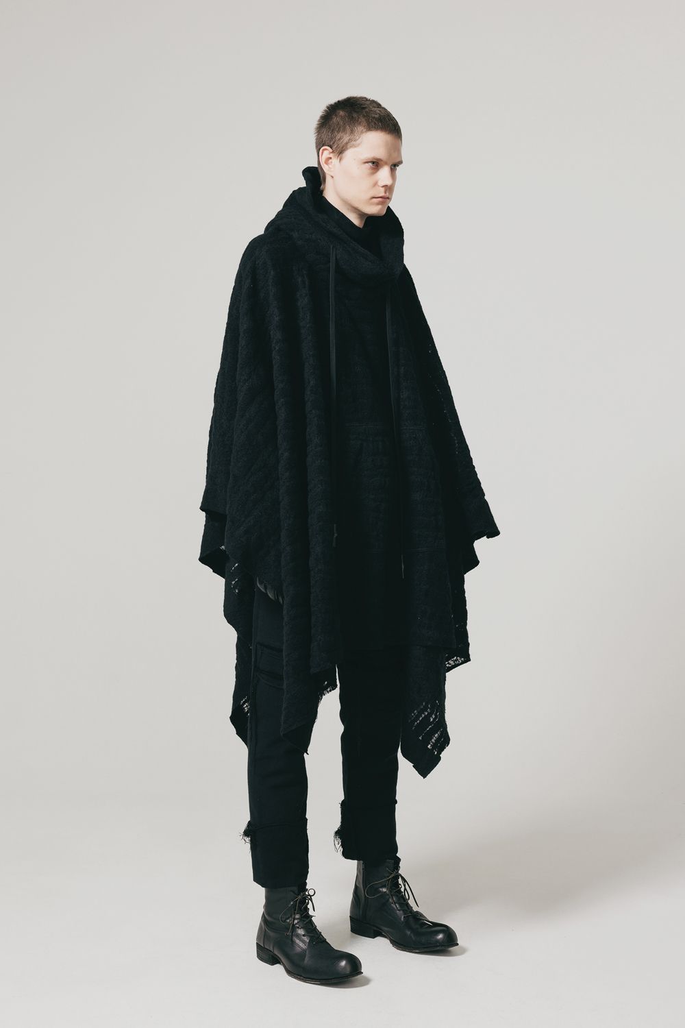 HOODIE PONCHO"Black"/フーディポンチョ"ブラック"