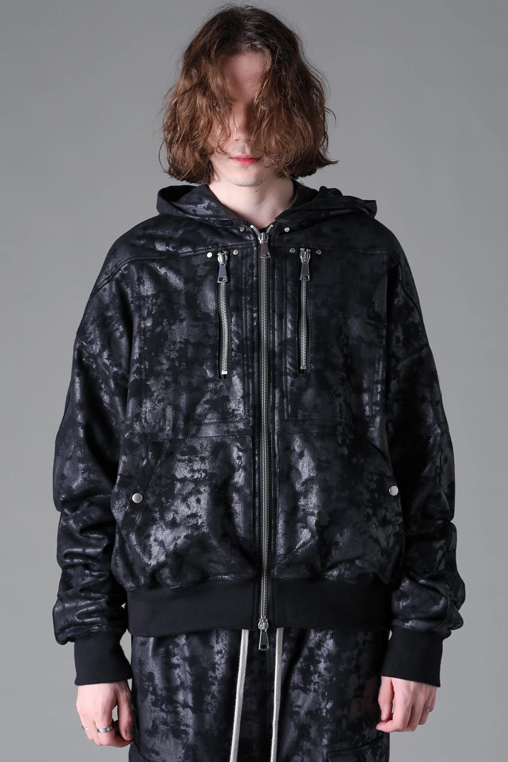 《2026AW先行予約》Swaet Zip Hoodie Blouson"Black / L.Grey" / スウェットジップフーディブルゾン"ブラック/ライトグレー"