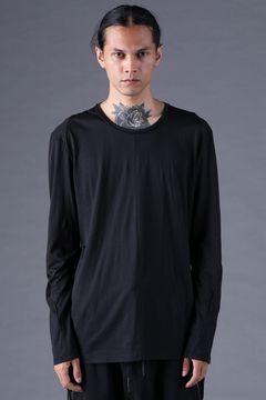 《2027SS先行予約分》100/3 Cotton L/ST T-Shirt"Black" / 100/3天竺ロングスリーブTee"ブラック"
