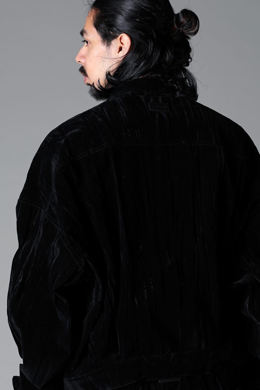 《2025AW先行予約》Washer Velour Big Pocket Blouson"Black" / ワッシャーベロアビッグポケットブルゾン"ブラック"