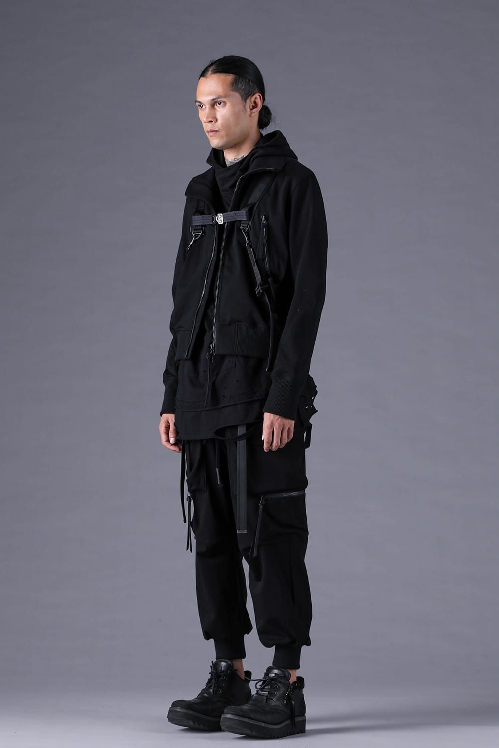 《2027SS先行予約分》Dry Jersey Harness Belt Blouson"Black" / ドライジャージハーネスベルトブルゾン"ブラック"