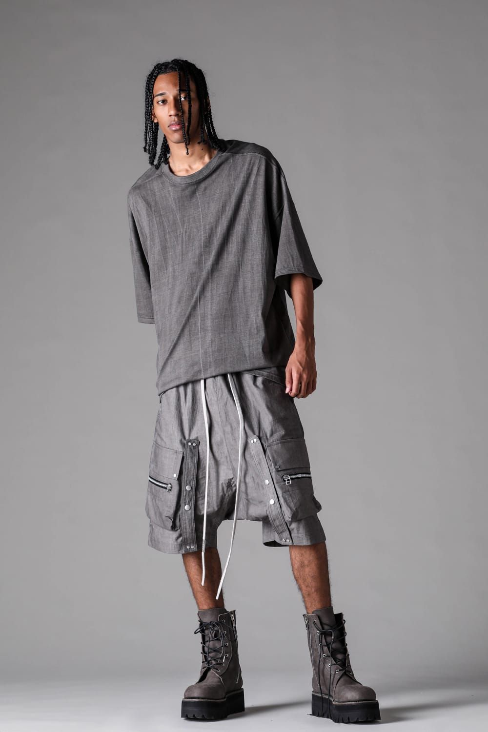《2027SS先行予約》Sumi Dyed Jumbo Tee"L.Grey / Grey / D.Grey" / 墨染ジャンボTee"ライトグレー / グレー /ダークグレー"