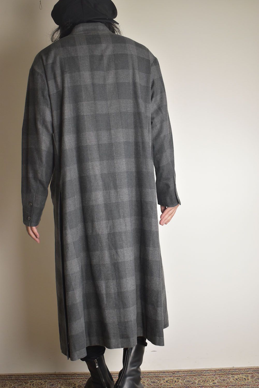 Mao Collar Long Coat"Grey" / マオカラーロングコート"グレー"